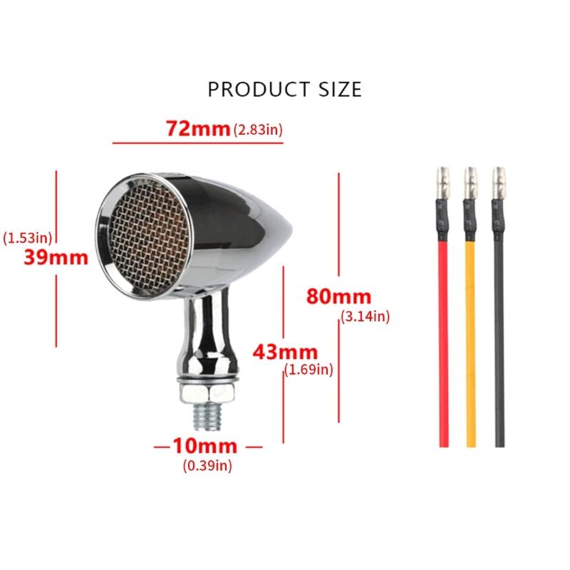 Motorcycle Turn Signal Blinker Lights With Bright LED Beads Waterproof Housing Easy Mounting for Most Bikes