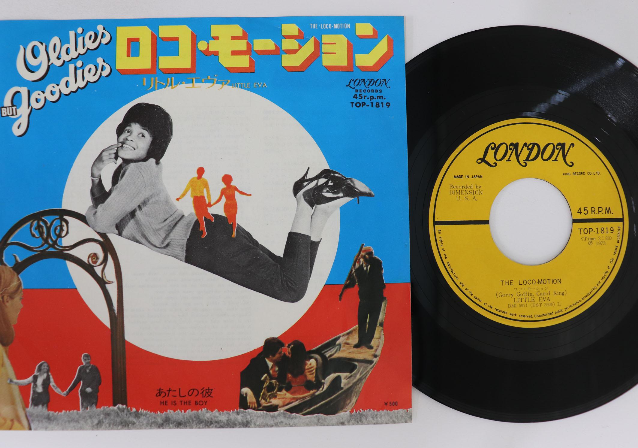 

7inch Record LITTLE EVA Locomotion TOP1819 LONDON 1973 Japan Rock Used