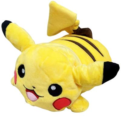 MORIPiLO Pokemon Pikachu Poduszka Podróżna Pluszowa Postać Pokemon od Morishita (Poduszka Transformująca) Poduszka, Żółta, 30x16cm,