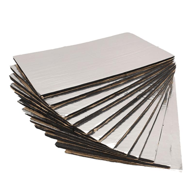 12Pcs 5mm Silver Car Soundproofing And Thermal Insulation Pads For Doors Roofs Firewalls Engine Bays