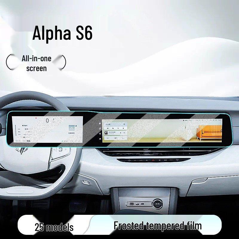 Jihu Alpha S6 Tempered Film Navigation and Dashboard Protector