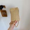 Straw fashion small bag women's 2025 summer new foreign style leisure bag woven shoulder messenger bag mobile phone bag tide