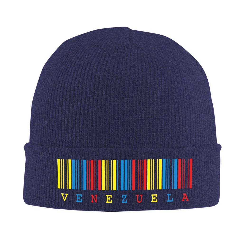 Venezuela Barcode Knitting Hat Casual Caps Unisex Women Kpop Beanie Hats Autumn Pattern Thermal Elastic Bonnet Hats