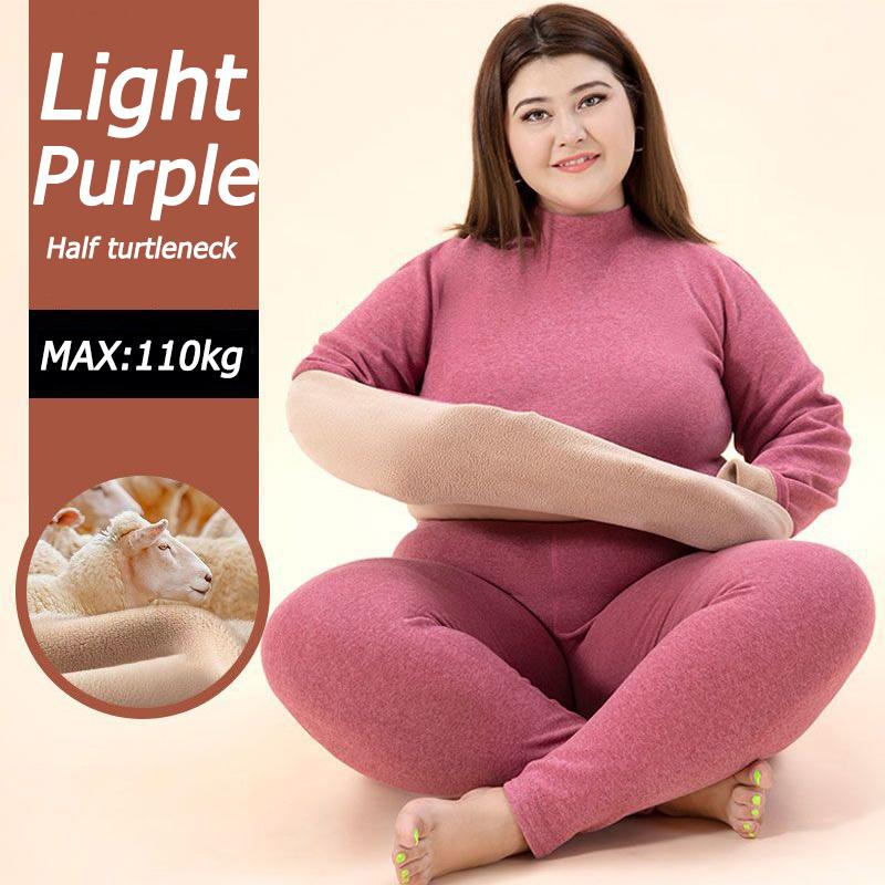 

L-6XL женское термобелье большого размера бесшовное согревающее термобелье женское высокоэластичное утягивающее комплект одежды для женщин 2 предмета 6XL