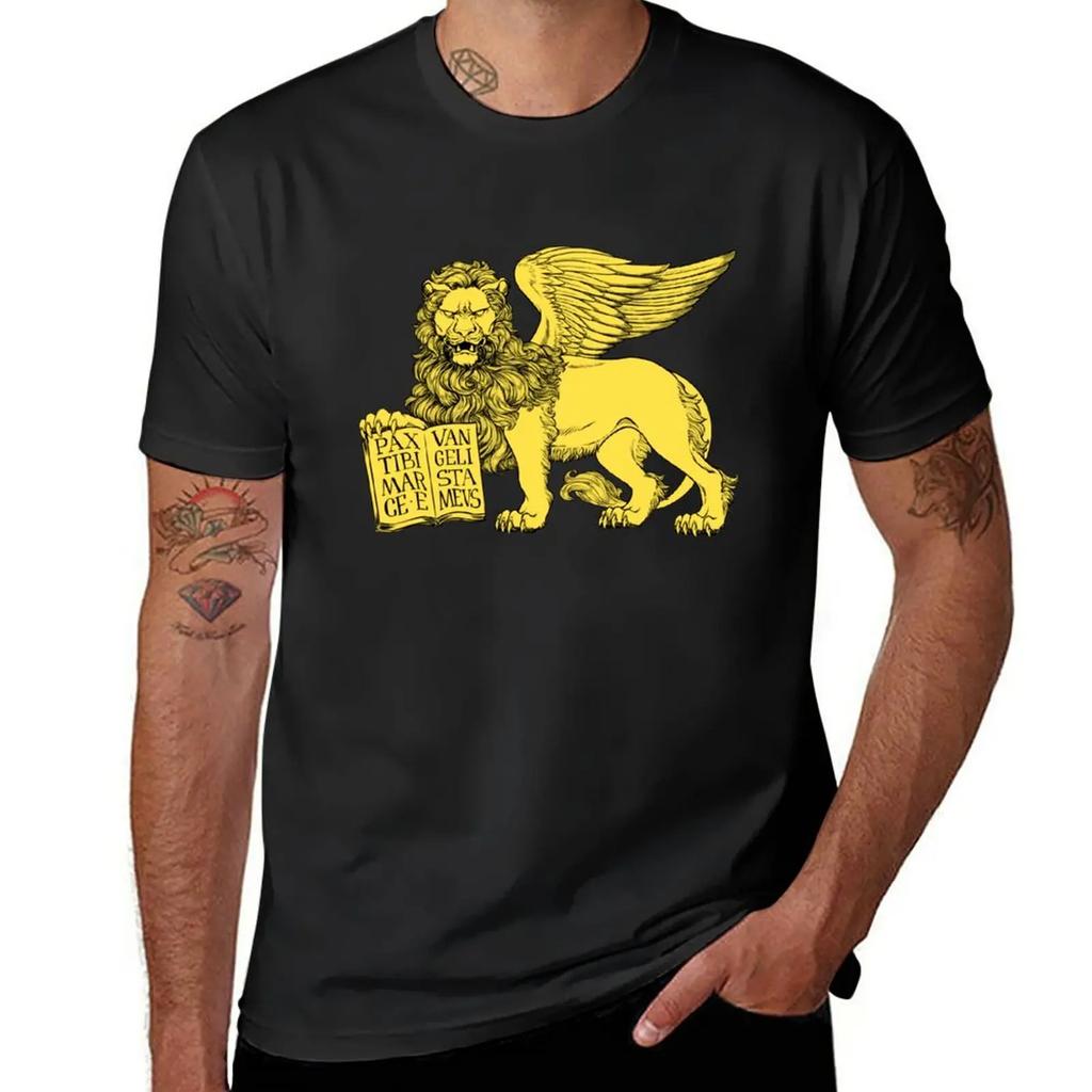 Lion of Venice TShirt aesthetic clothes kawaii clothes graphics anime t shirts for men cotton
