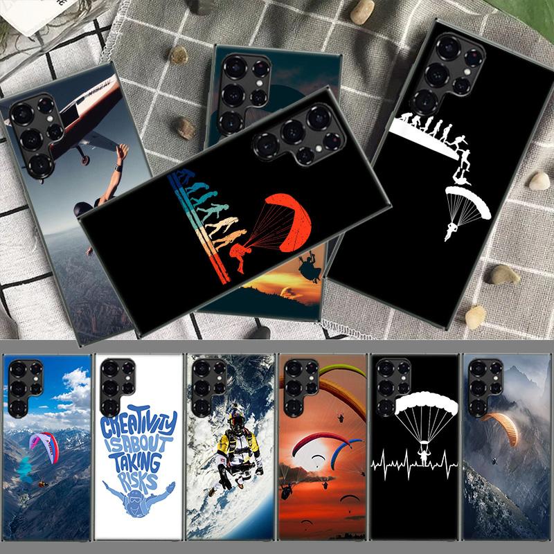 Extreme Adventure Parachuting Cases Phone Case for Samsung Galaxy S26 Ultra S25 Edge S24 S23 FE S21 Plus S20 S22 S10 Cover TPU C