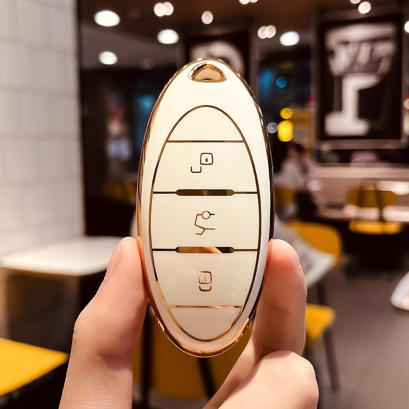 TPU bilnøkkeldeksel Smart fjernkontroller Nøkkelveske Beskytter Nøkkelringholder Autotilbehør For FAW Besturn T77 Pro B70 T99 T55 T33