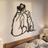 Creative Metal Wall Hanging Decor 2D Flat Line Art Metal Decor Elegant Wall Art Pet Friendly