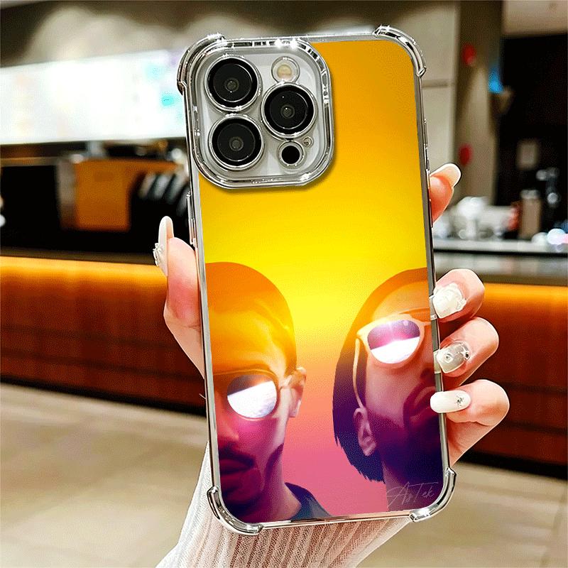 PNL QLF Rapper Singer Soft Phone Case For iPhone 15 16 17 Air 14 Pro Max 16E Plus 13 12 Mini Plating Anti-Fall Fundas