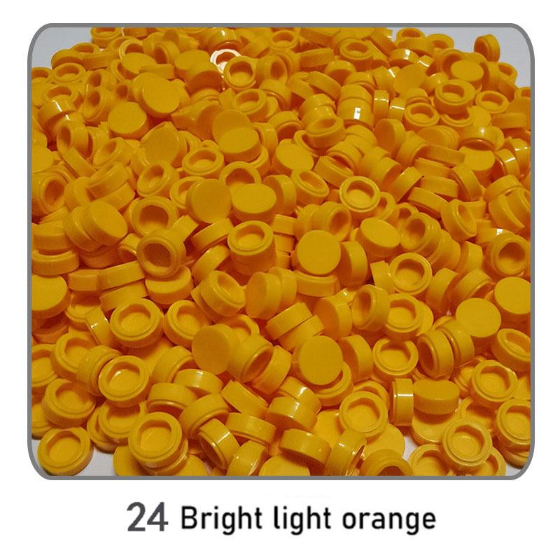 1000 Stück Stadt Bausteine Flache Fliese 1x1 Runde Steine DIY Erleuchten Bausteine Teile 98138 Bausteine für Jungen Mädchen Geschenke Kinder