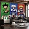 Hunter X Hunter Wall Tapestry Aesthetic Wall Hanging Printed Fabric Blanket Decorative Tapestries For Bedroom Living Room Home Decor