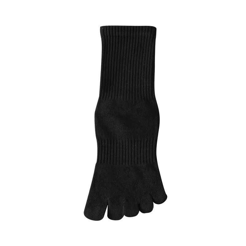 Women's Sweat-absorbing Yoga Socks, Anti-slip Pilates Five-finger Socks, Mid-calf Sports and Fitness Socks