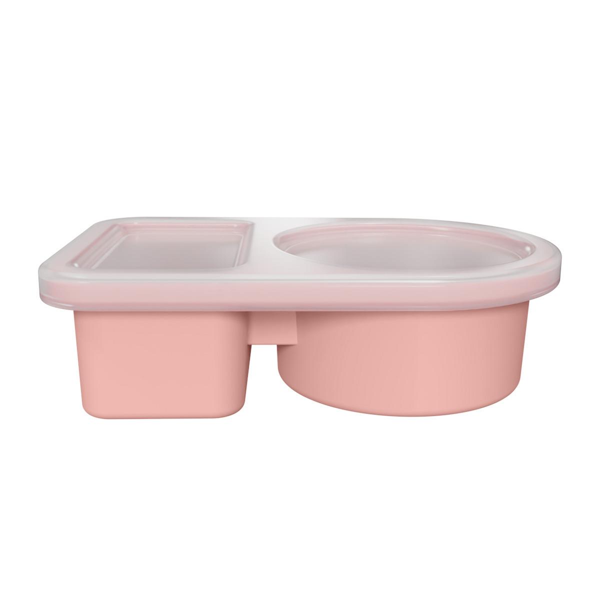 

Silicone sauce box double-grid food-grade seasoning box portable packaging with lid sauce bag box snack container