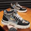 Cartoon Graffiti Canvas Shoes High Top Shoes Casual Student Board Shoes Cowboy Martin Boots