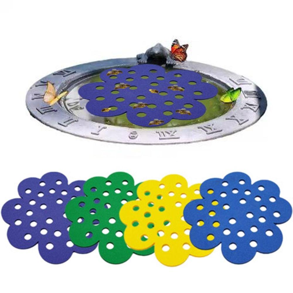 

4Pcs Flower Shape Floating Bee Island Lightweight Butterfly Watering Station Pollinator Habitat 4Pcs