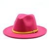 Men'S And Women'S Woolen Top Hats, Flat-Brimmed Big-Eave Hats, Jazz Hats, Felt Hats.