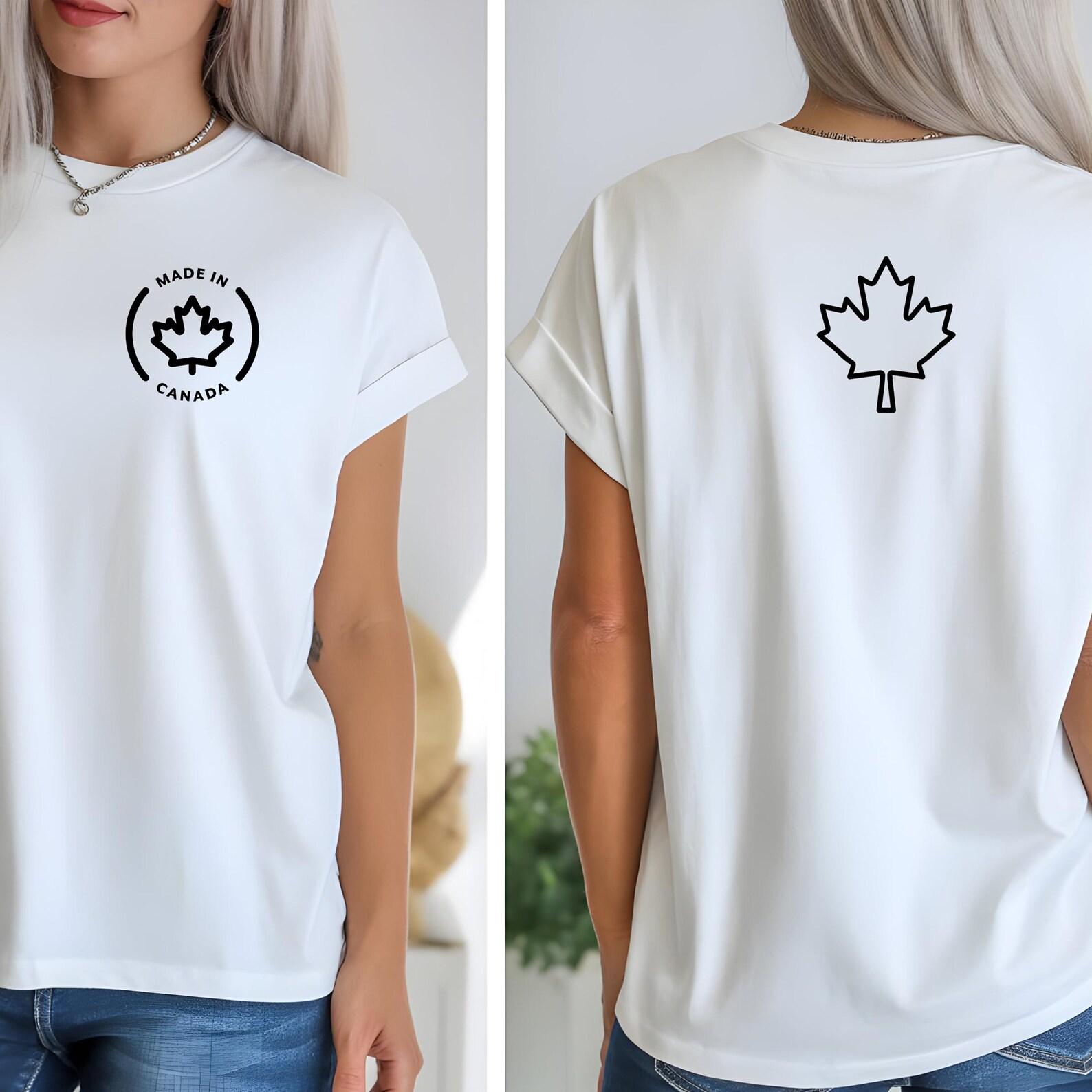 Made In Canada Maple Leaf T-Shirt, Canadian Pride Tee, Patriotic Shirt L