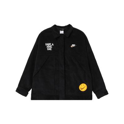 İşlemeli Logo Polo Spor Ceket Kadın Ceket Siyah HF0355-010