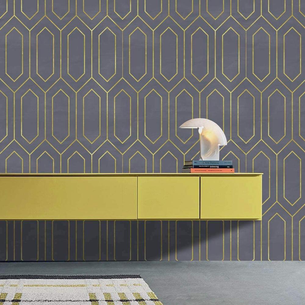 Black Gold Textured Peel and Stick Wallpaper Geometric Self Adhesive Wallpaper Removable Contact Paper for Cabinets Drawers