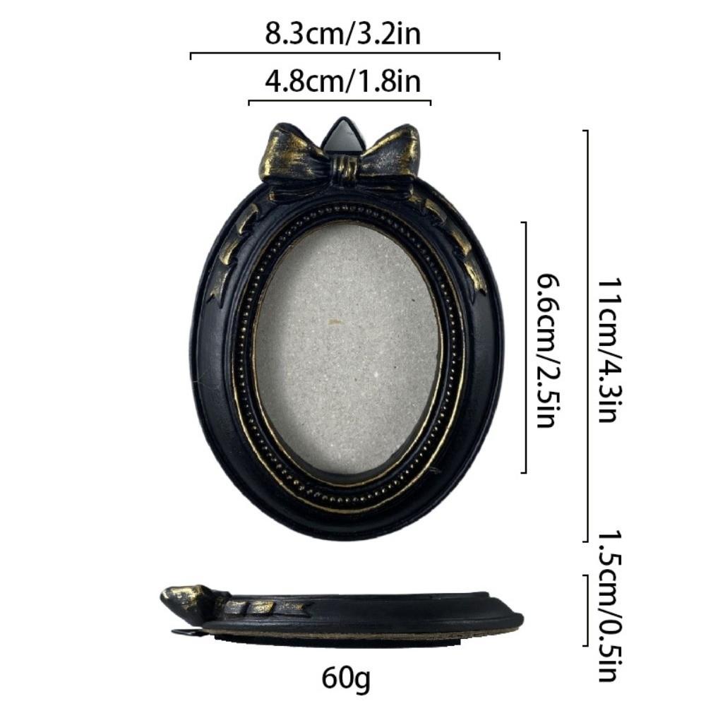Black Baroque Style Photo Frame Goth Photo Display Holders Picture Frame Ornaments Living Room