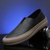 Summer New Punching Casual Shoes Breathable Men'S Leather Shoes Fashion Handmade Shallow Mouth Loafers Outdoor Walking Mocassins