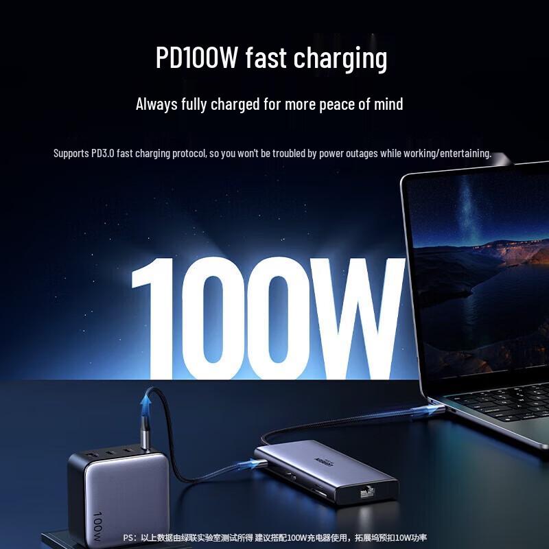 UGREEN 9-in-1 USB-C Hub with Gigabit Ethernet and 4K HDMI