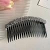 2025 New Korean Rhinestone Comb Hair Clip Broken Hair Artifact Shiny Invisible Hair Styling Accessory Teeth Headwear Girls
