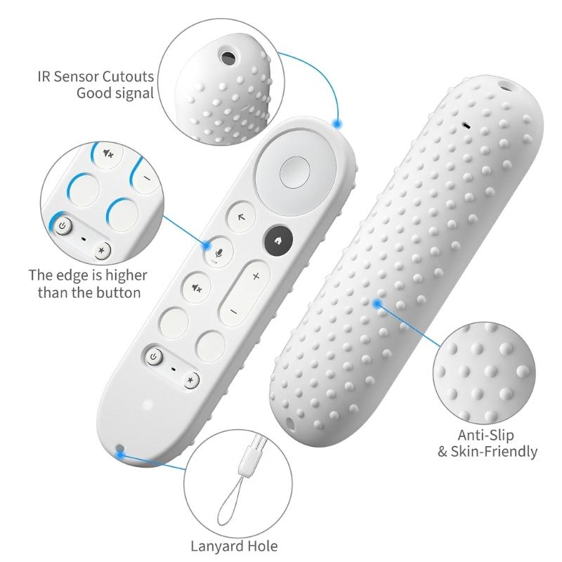 Silicone Protective Cover Case For TV Streamer 4K TV 2024 Remote Case NonSlip Skin Cover Protector Precise Cutout