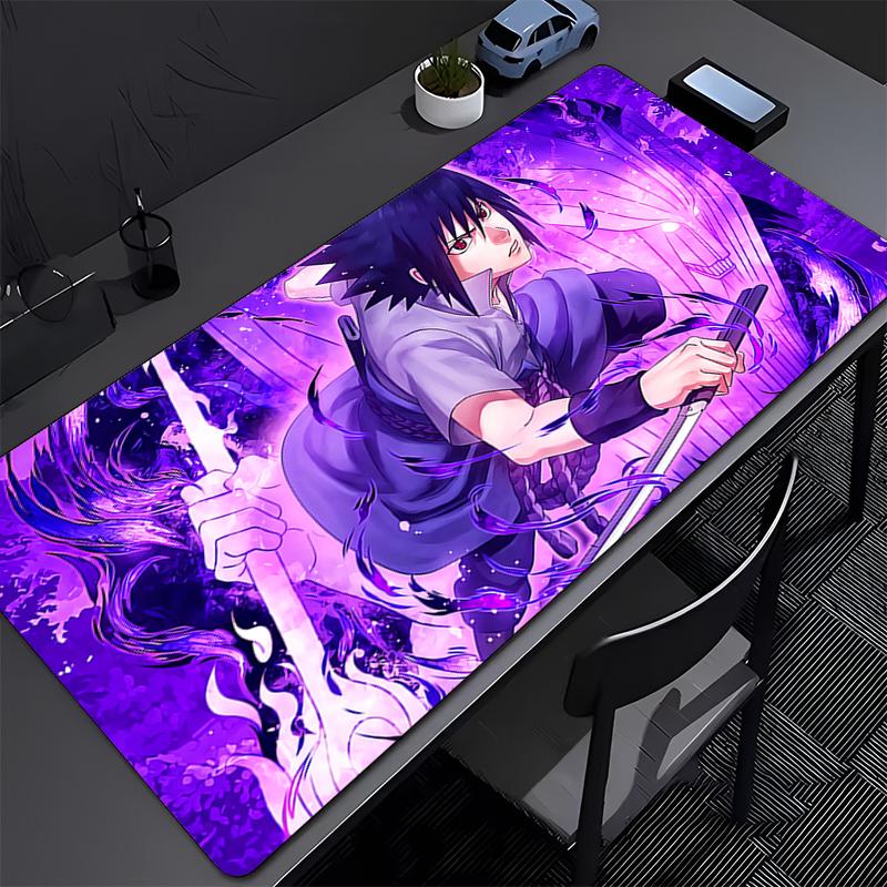 Mouse Pad Naruto Sasuke Office Large PC Computer Gamer Gaming Accessories Edge White Mousepad Keyboard Desk Mat Carpet Table Pad