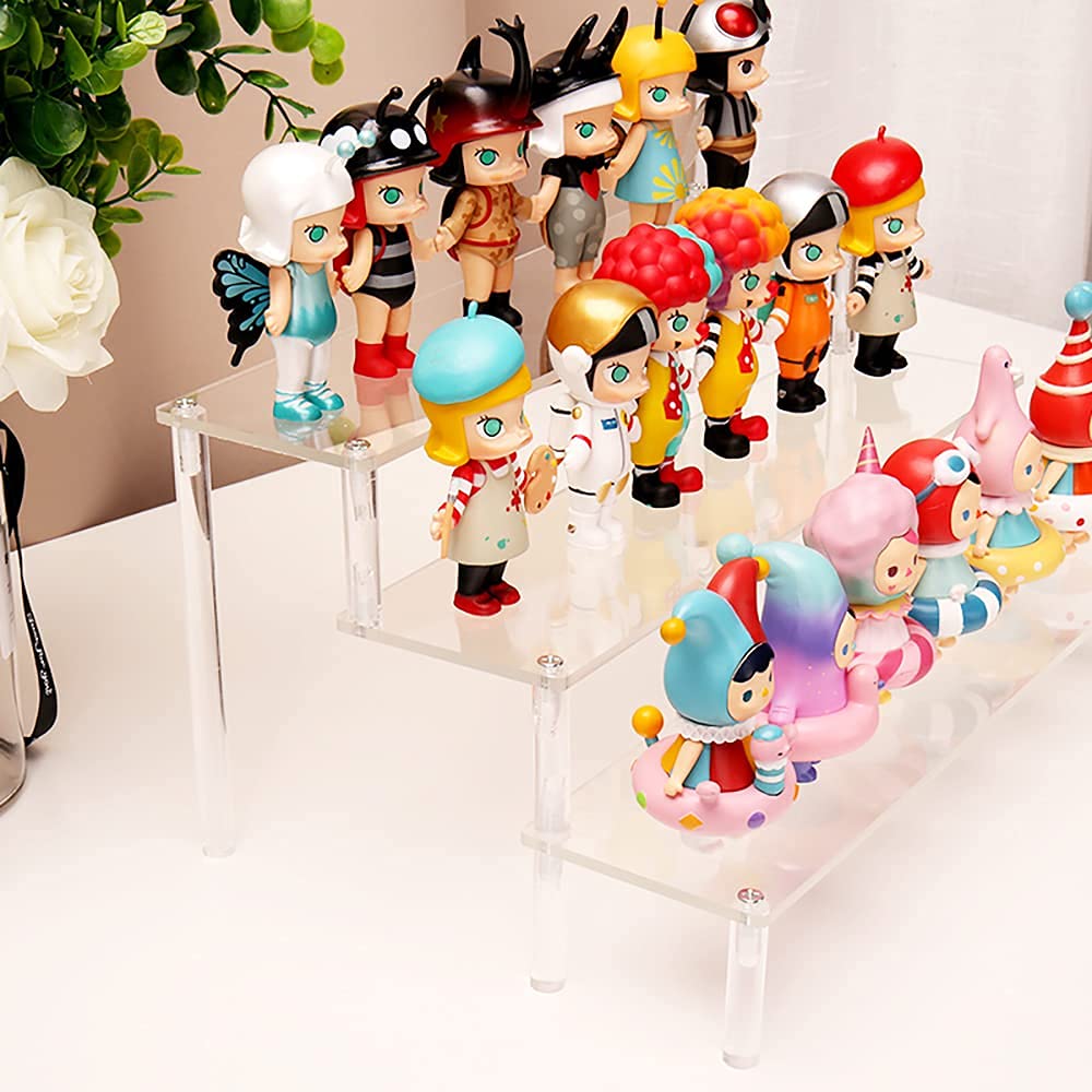 VIEAURA Display Acrylic 3 Figure 30cm Wide Stand, Stage, Tiers, Collection,