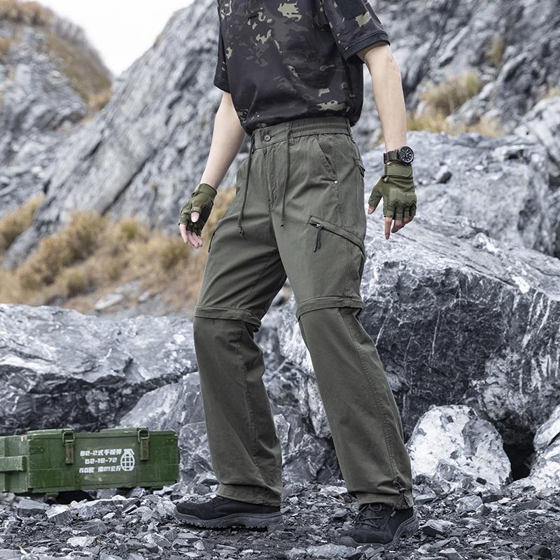 Sports Pants With Multiple Pockets, Loose Oversized Work Pants, Men's Detachable Tactical Casual Pants