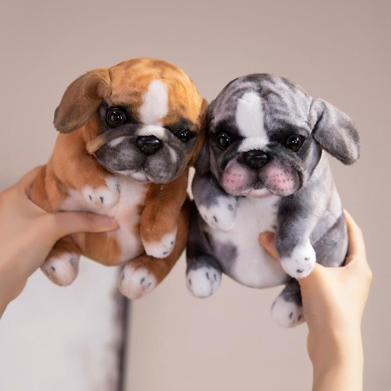 1Pcs Stuffed Doggy Cute Fluffy Plush Pet Room Decor Realistic Sitting Poodle Pug Puppy Plush Toys Children Birthday Gift