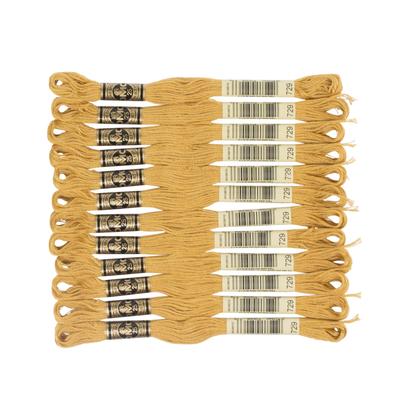 DMC Embroidery 12 DMC25B #25 Thread, Bundles, #729, Yellow,