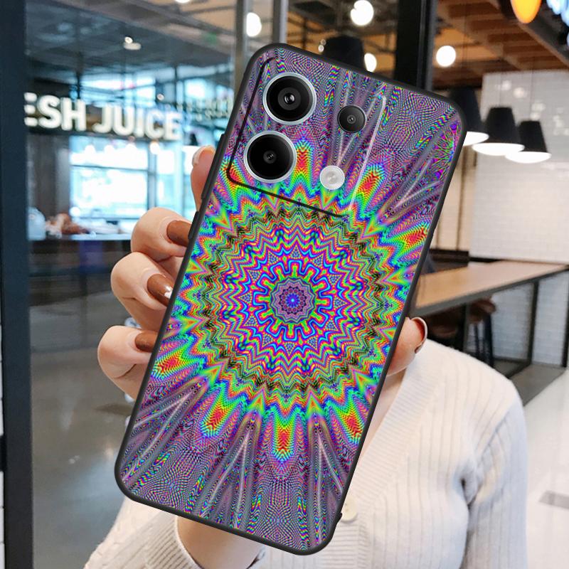 Trippy Tie Dye Floral Mandala Case For Xiaomi Redmi Note 14 Pro 10 11 12 13 15 Pro Plus Redmi 15 10C 12C 13C 14C 15C Cover