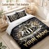 Custom Name Bedding Set 3 PiecesNewcastle United FC Print Duvet Cover + 2 Pillowcases Soft Bed Decor