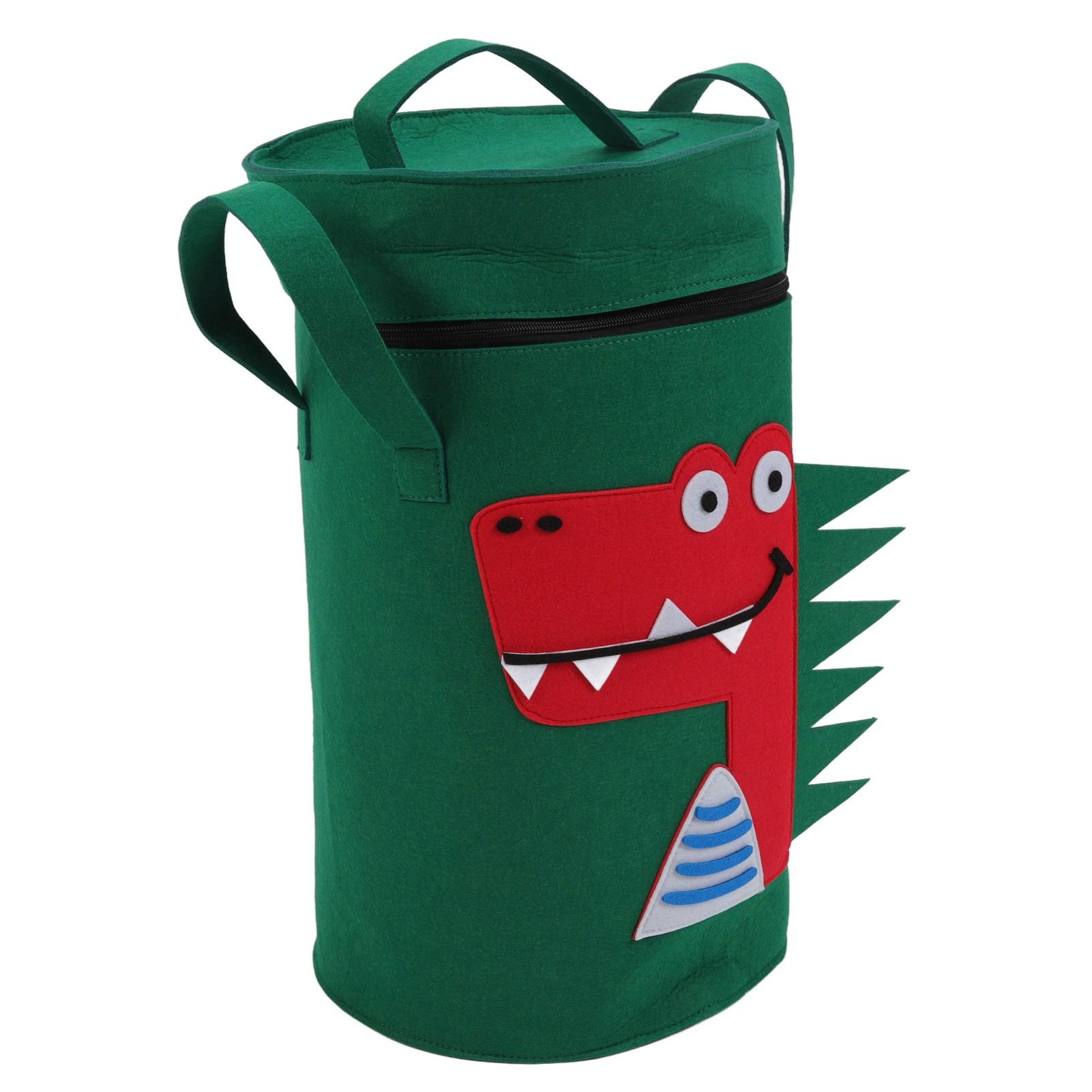 

Storage Baskets Thickened Design Cartoon Style Animal Appearance Compact Organic Cotton Baby Laundry Basket with Cover C