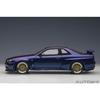 AUTOart 1/18 Scale Nissan Skyline GT-R (R34) V-Spec II BBS LM Wheel Version, Midnight Purple III, Finished Product