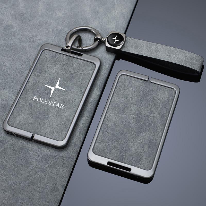 Polestar 4 Card Key Case Cover: Metal Shell with Buckle for Men and Women