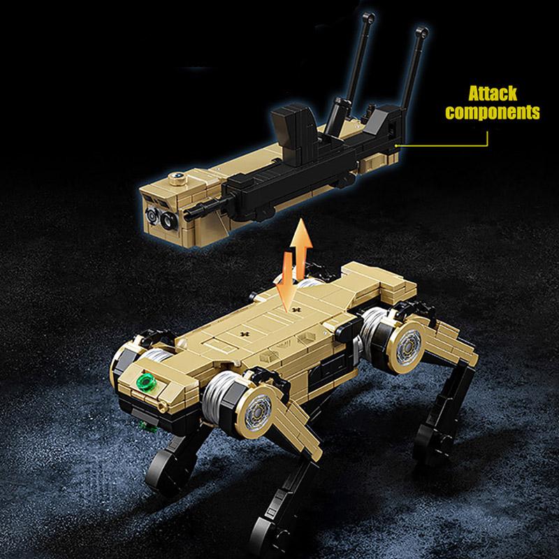 Army-Design Superior-Grade Moc First-Class 826Pcs Robotic Superior-Grade Dog Weapons Superior-Grade Construction-Set Construction-Blocks