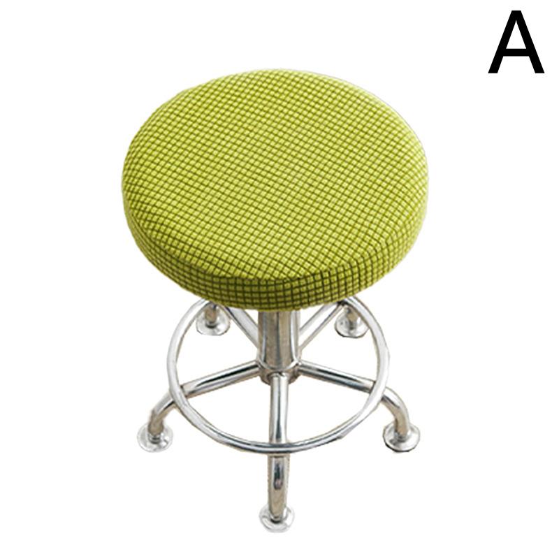 Утолщенный однотонный круглый чехол для стула, чехол для обеденного табурета, эластичный чехол для подушки стула, моющийся съемный чехол для сиденья