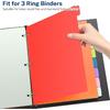Binder Dividers with Tabs, 16Pcs/2 Set 3 Ring Binder Dividers, 3 Hole Punched Dividers Index Write On Tab Dividers Colored Letter Size for School