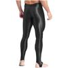 Damen Plus Size Glänzende Steg-Leggings Hoher Bund Elastischer Bund Strumpfhosen
