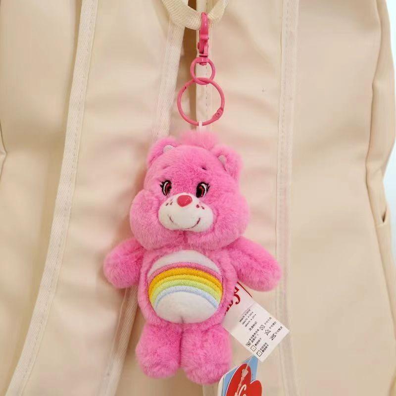 Genuine Care Bears Soft Plush Dolls Keychains Toys Small Pendant Back Hangings Christmas Birthday Graduation Gifts