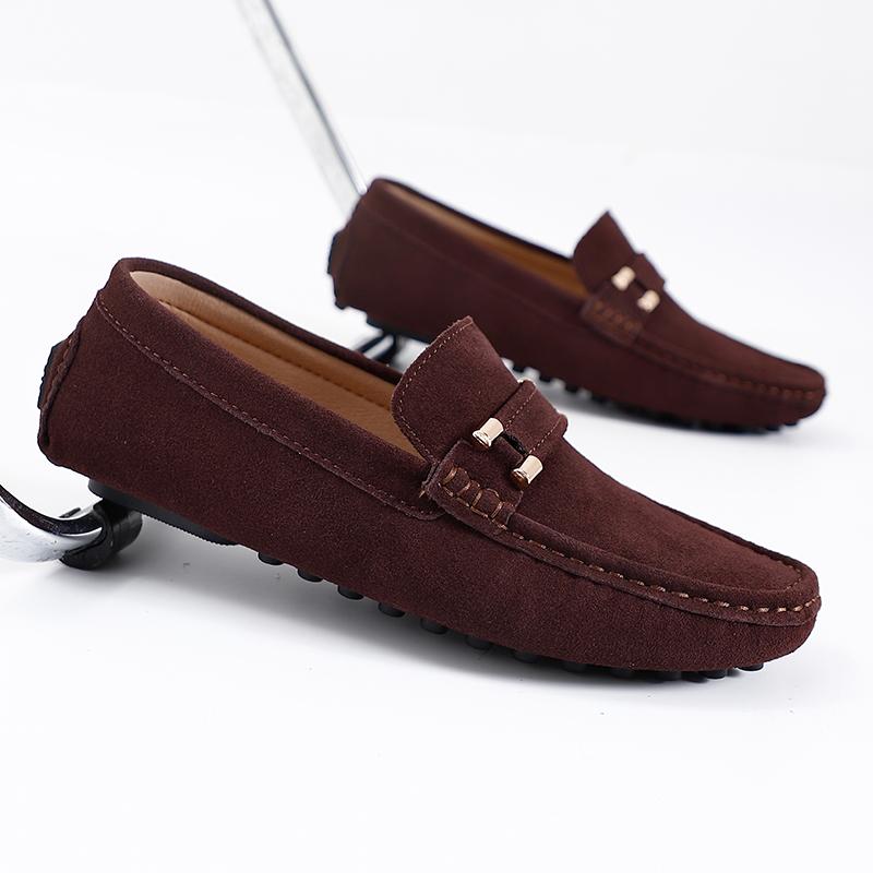 Fashion Stylish Style Man Casual Shoes Comfortable Mens Loafers Fashion Men Suede Leather Shoes Handmade Moccasins Comfy Business Shoes