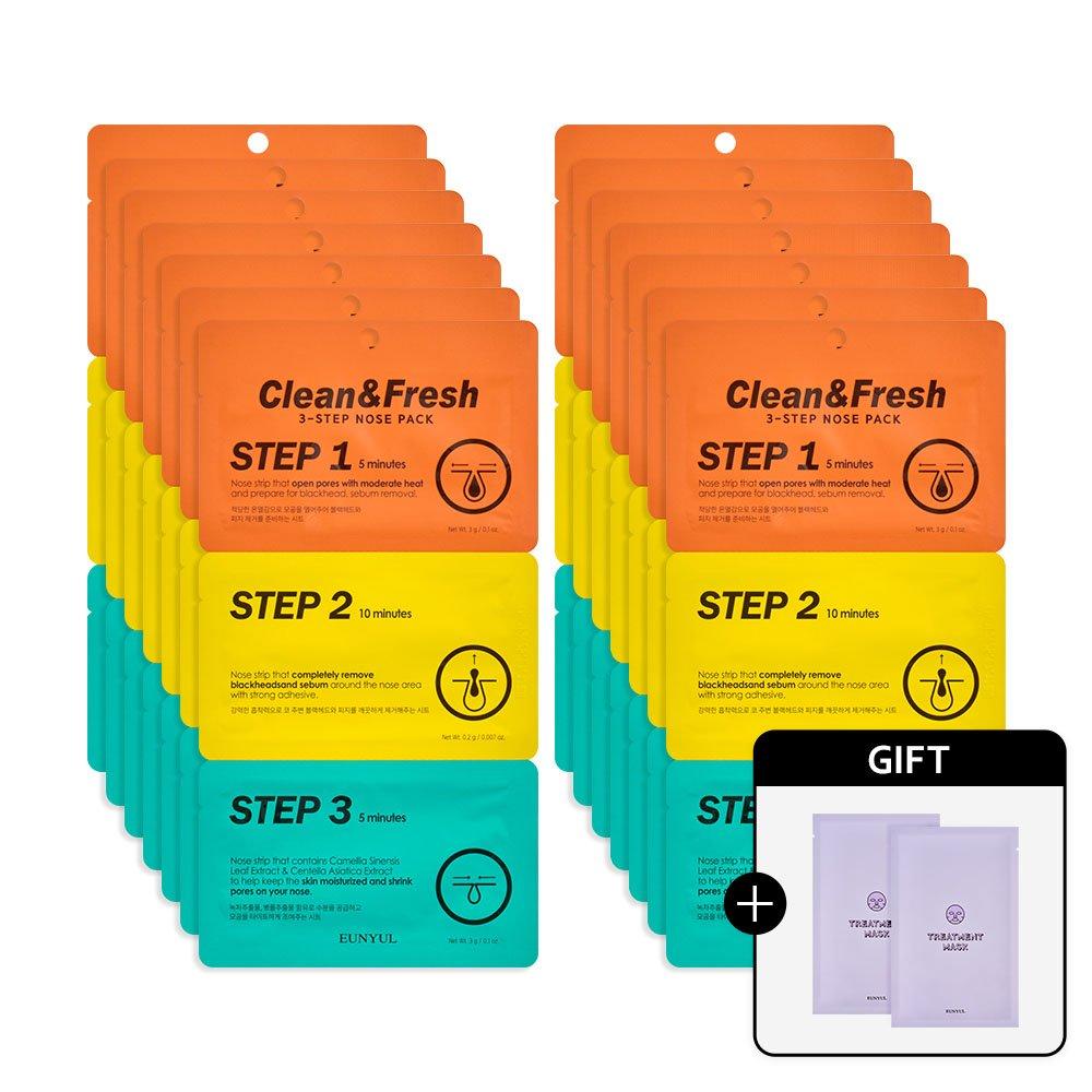

Clean & Fresh 3-stage nose pack, 7-piece 2 sets [+ 2 additional mask packs included]