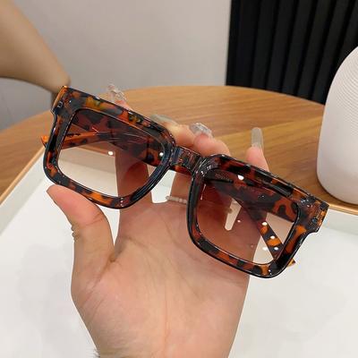 Damskie Retro Kwadratowe Okulary Przeciwsłoneczne Modne Kolory Wszechstronne Outdoorowe Okulary Przeciwsłoneczne Męskie Ochrona UV Okulary