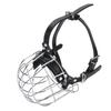 Dog Muzzles To Prevent Biting Metal Wire Dog Mouth Guard with PU Leather Straps Breathable Secure Cage Muzzle for