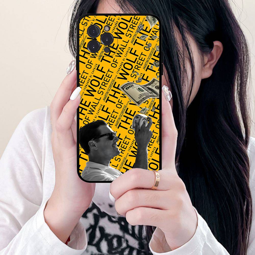 TV The W-Wolf Of W-Wall S-Street For Iphone 17 16 15 11 13 14 Pro Max Plus 12 Mini Black Shell Cover Phone Case
