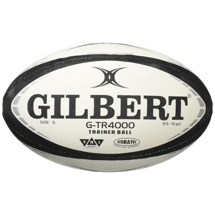 Ballon de rugby d'entrainement - GTR4000 - Noir - GILBERT - Taille 3