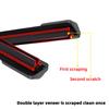 1PC Universal Double Rubber Strip J/U-shaped Wiper Blade, Front Wiper Glass Cleaner Wiping Blade